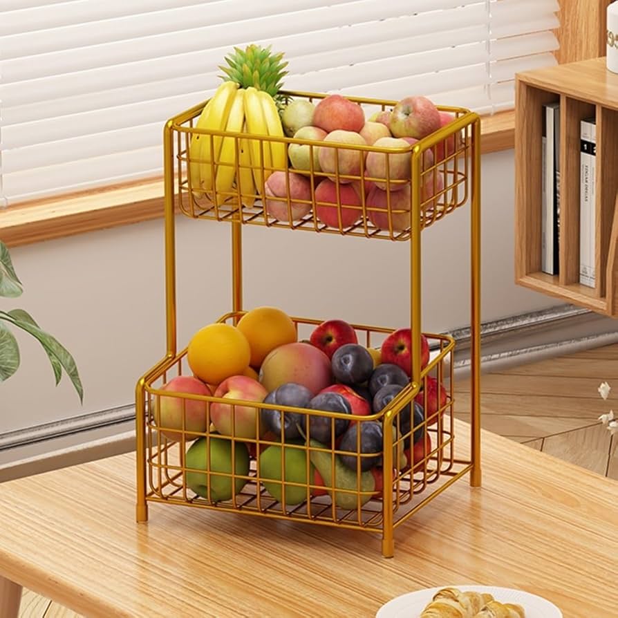 2 Tier Countertop Kitchen Fruit Basket