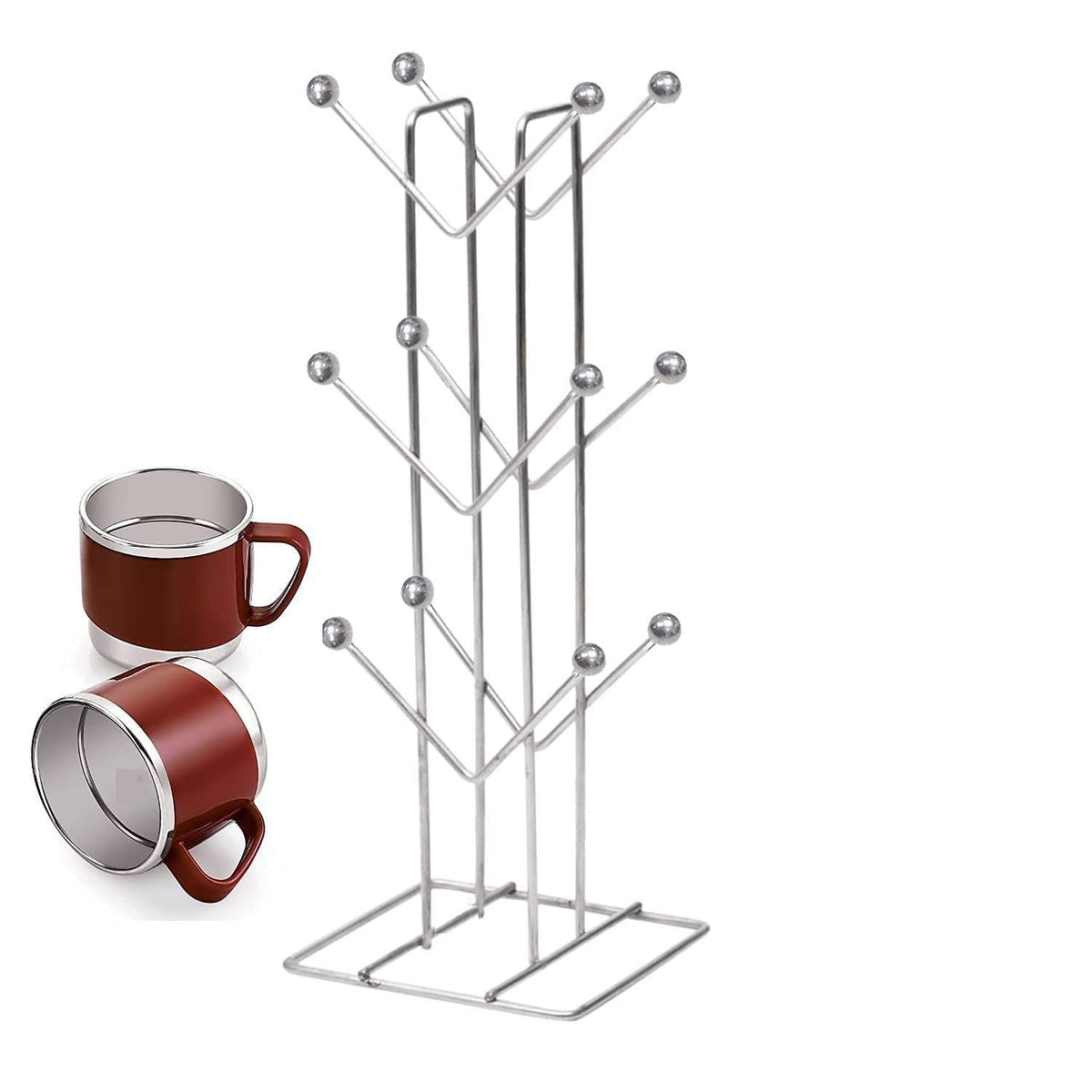 Stainless Steel Kitchens V Shape 12 Cup Stand