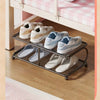 Modern Matte Black Multi-Purpose 2-Tier Shoe Organizer Stand