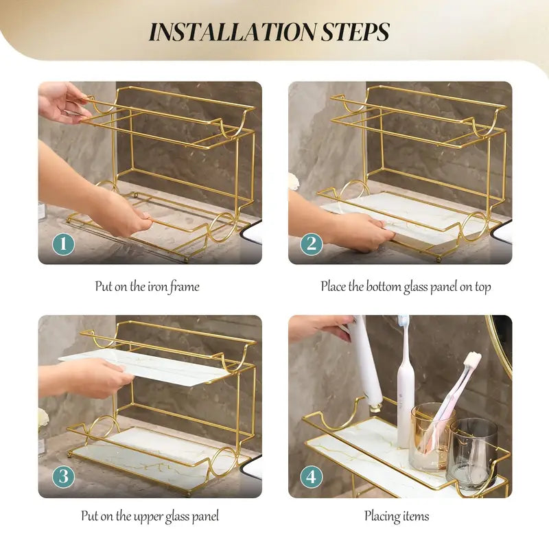Storage Shelf Countertop Cosmetic Organizer