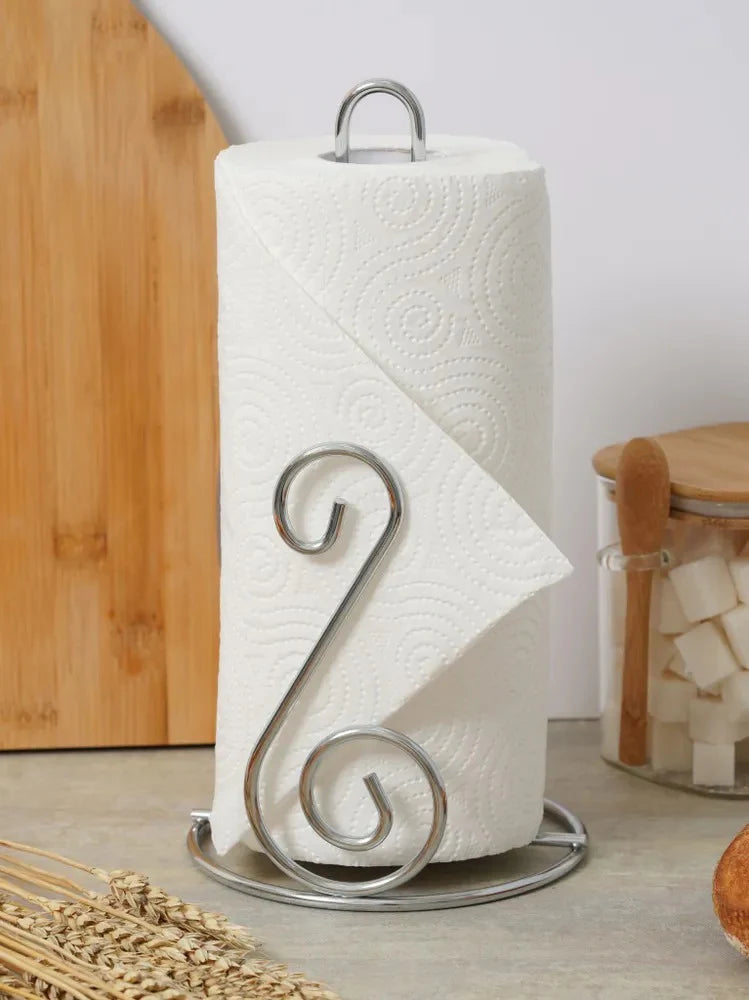 Elegant Spiral Metal Tissue Roll Holder