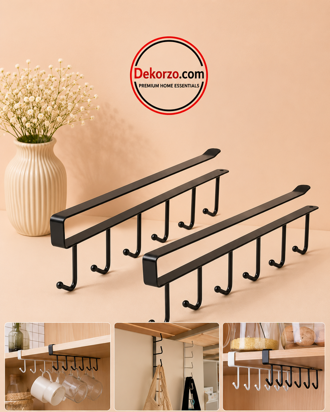 Multipurpose Holder Under Cabinet