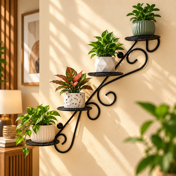 Elegant Metal Wall Planter Stand