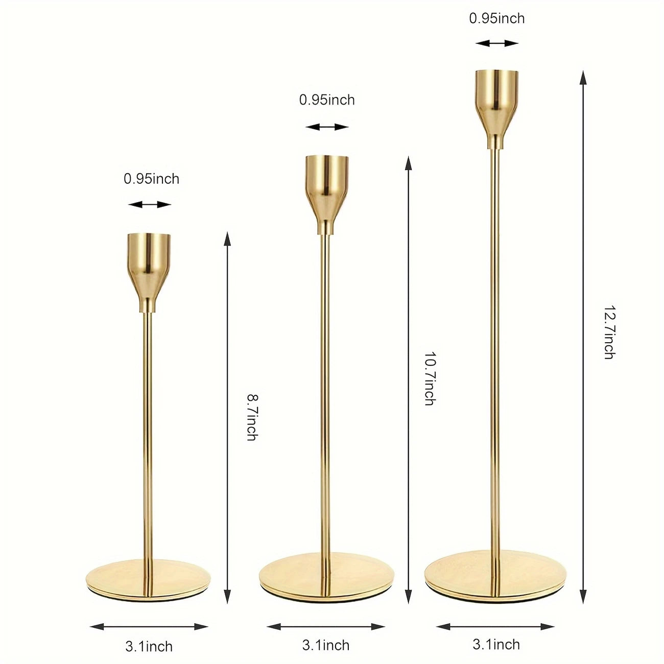 Elegant Golden Candle Holder Set