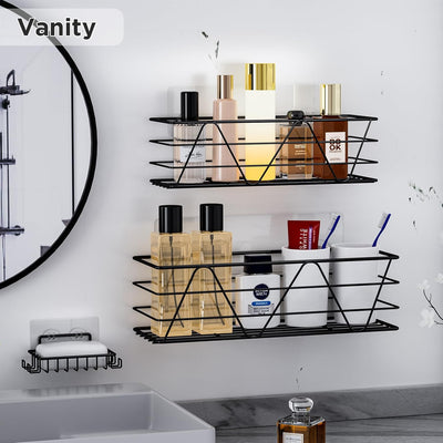 Bathroom Shelves 3-Pack Basket with Soap Dish Holder
