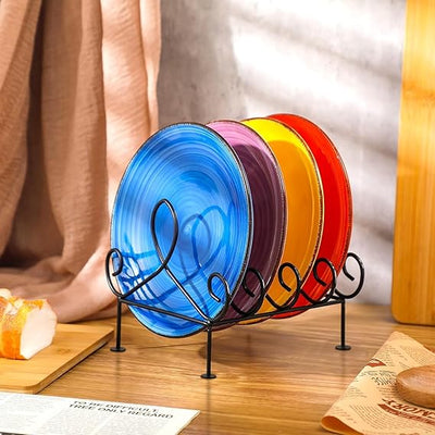 Metal Dish Rack Dinnerware Display Stand