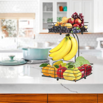 2-Tier Countertop Fruit Basket, Fruit Bowl