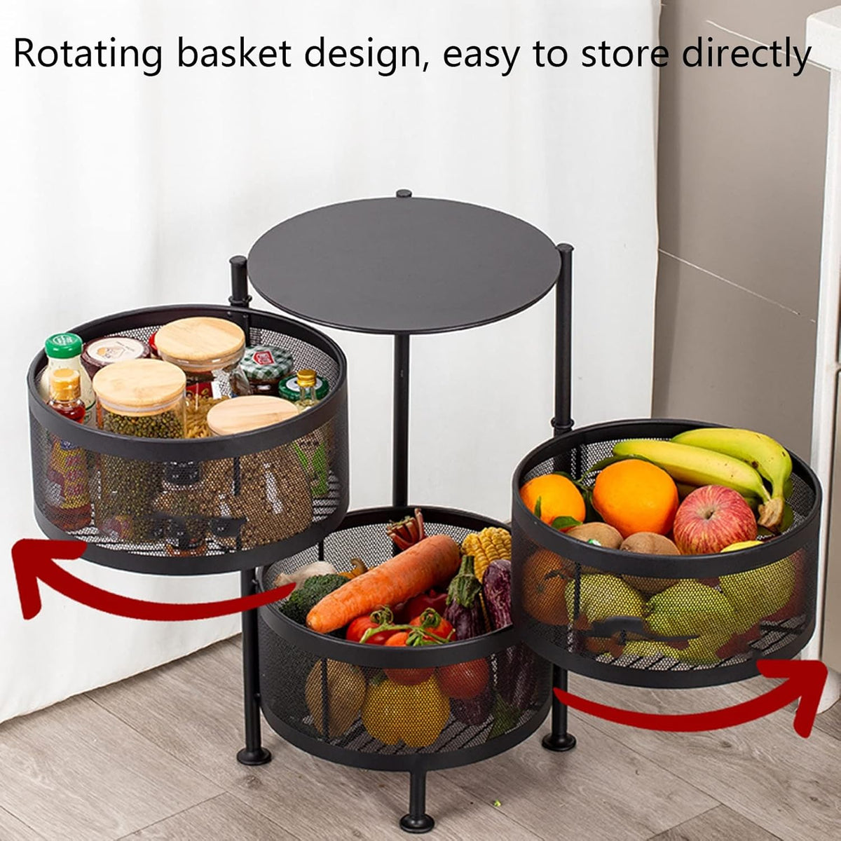 Vegetable trolly Organizer Storage Under Shelf