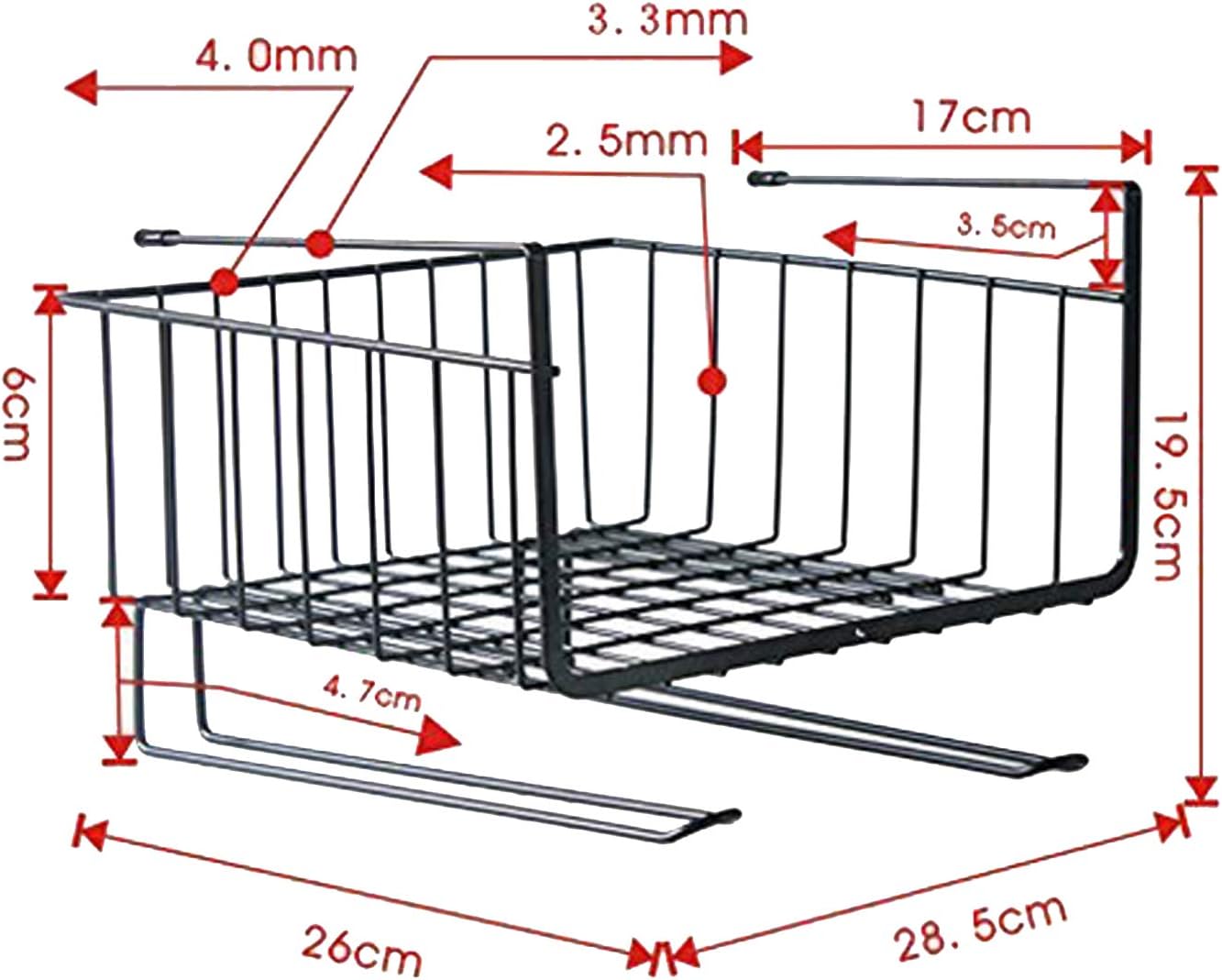 Multipurpose Under Shelf Hanging Basket