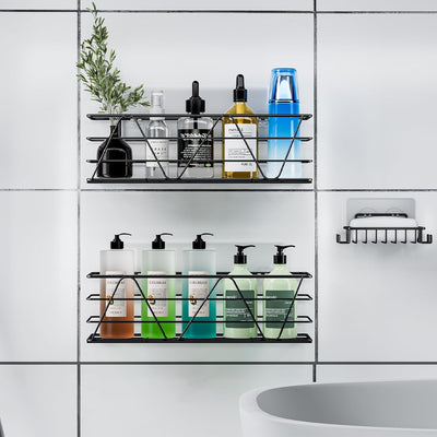 Bathroom Shelves 3-Pack Basket with Soap Dish Holder