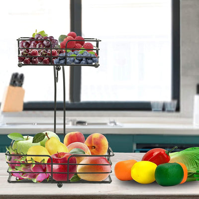 2-Tier Countertop Fruit Basket, Fruit Bowl