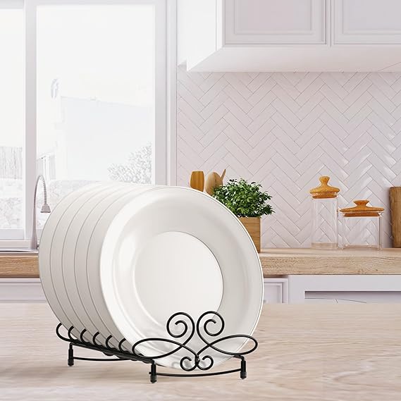 Vertical Plate Stand Holder Dish Rack Dinnerware Organizer