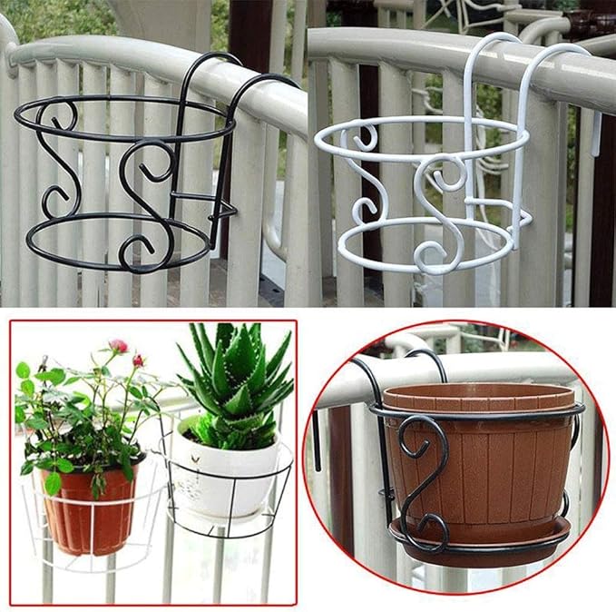 Metal Plant Frame Round European Flower Shelf Balcony Rack Display