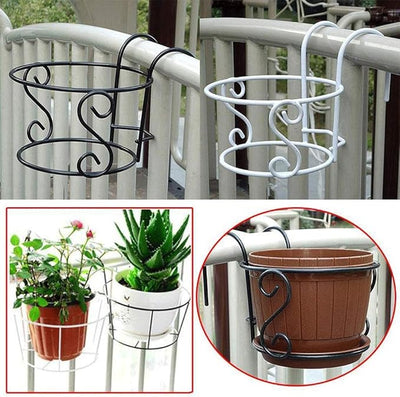 Metal Plant Frame Round European Flower Shelf Balcony Rack Display