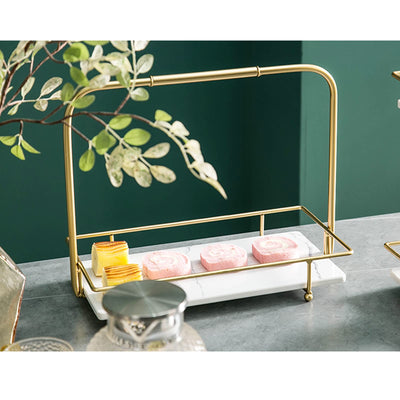 Rectangular Dessert Tray with Metal