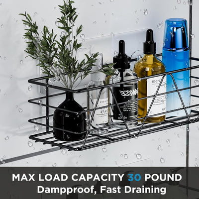 Bathroom Shelves 3-Pack Basket with Soap Dish Holder
