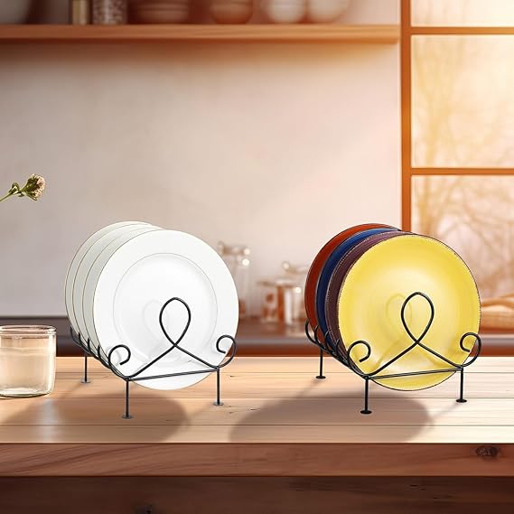 Metal Dish Rack Dinnerware Display Stand