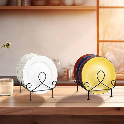 Metal Dish Rack Dinnerware Display Stand