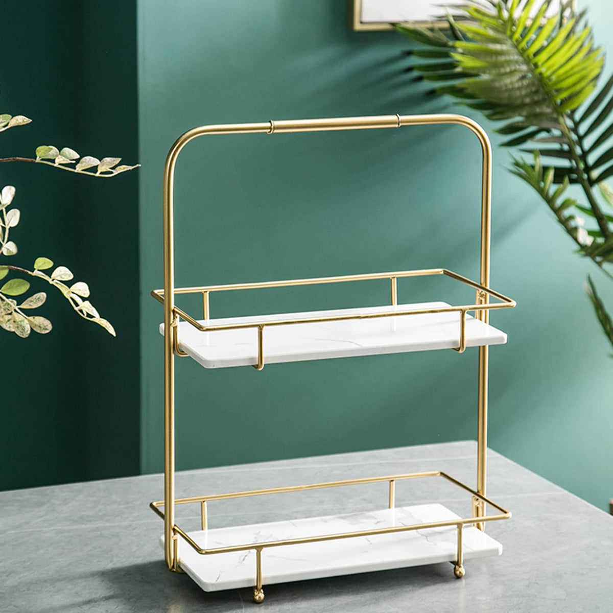 Rectangular Dessert Tray with Metal