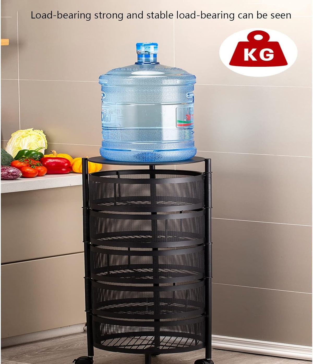 Vegetable trolly Organizer Storage Under Shelf