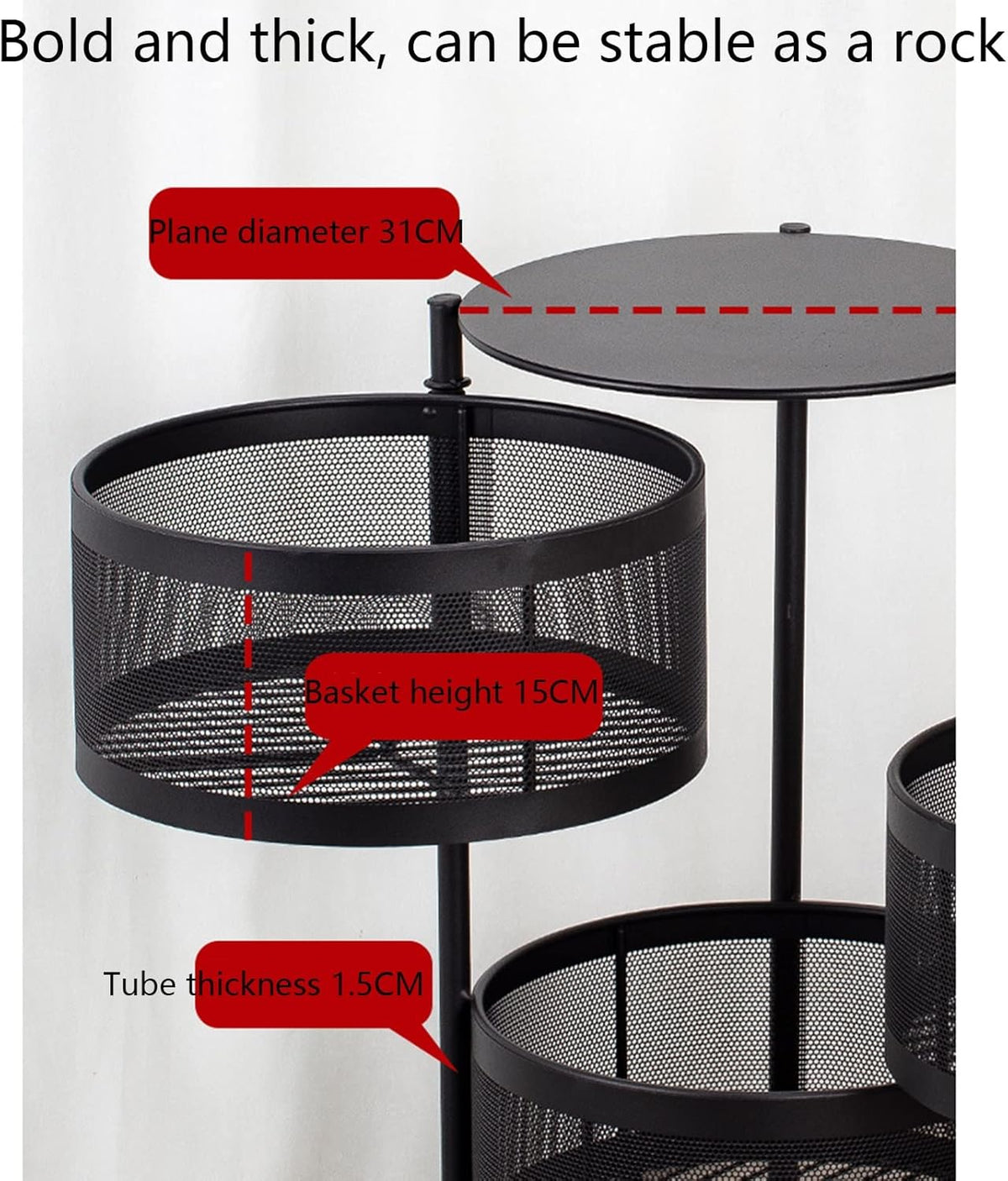 Vegetable trolly Organizer Storage Under Shelf