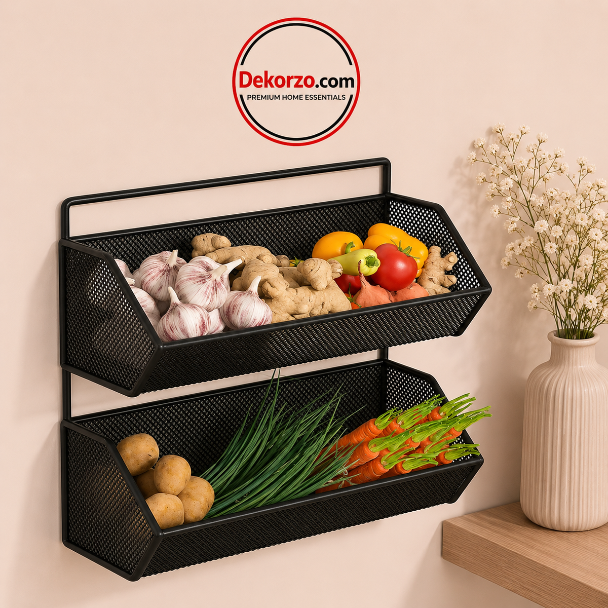 Double Layer Storage Basket