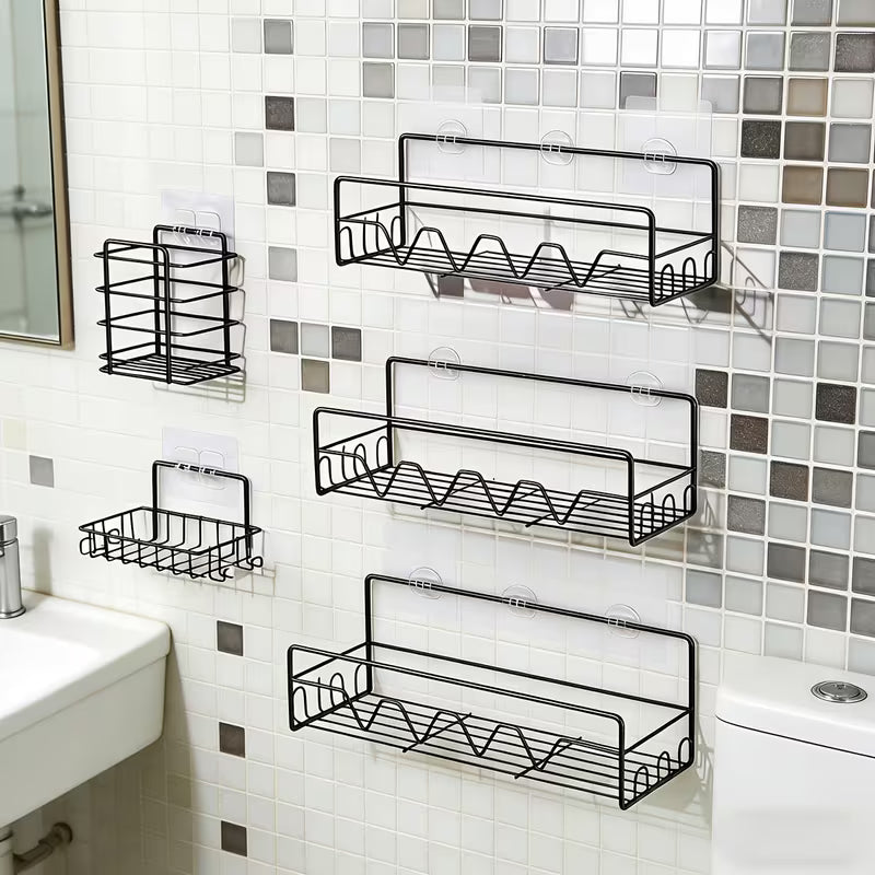 Premium 5-Piece Adhesive Bathroom