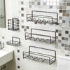 Premium 5-Piece Adhesive Bathroom & Kitchen Organizer Rack Set
