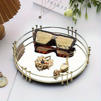 Modern Luxury Geometric Metal Jewelry Tray