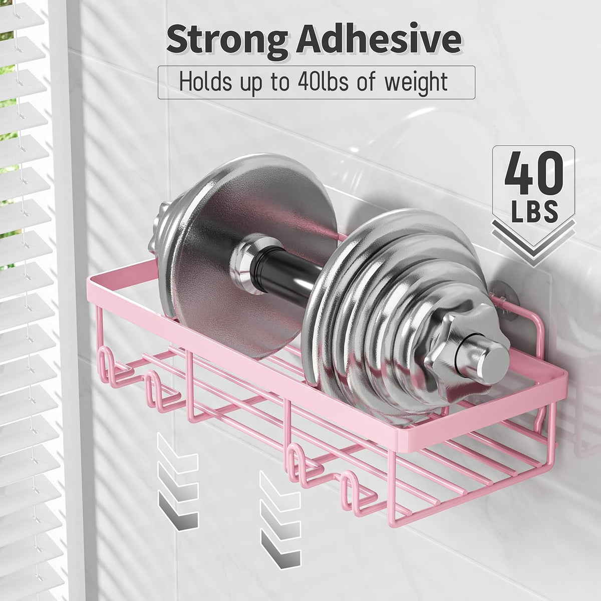 Bathroom Organizer Rack Set – Pink