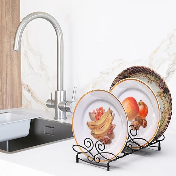 Vertical Plate Stand Holder Dish Rack Dinnerware Organizer