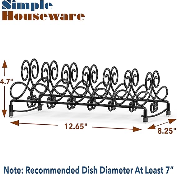 Vertical Plate Stand Holder Dish Rack Dinnerware Organizer