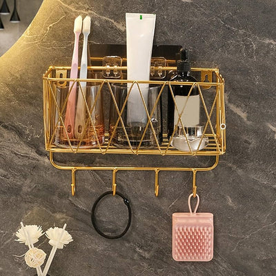 Wall-Mounted Bathroom Storage Baskets for Home Decor
