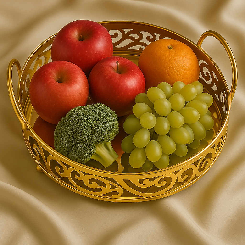 Glass Mirror Gold Luxury Storage Display Tray