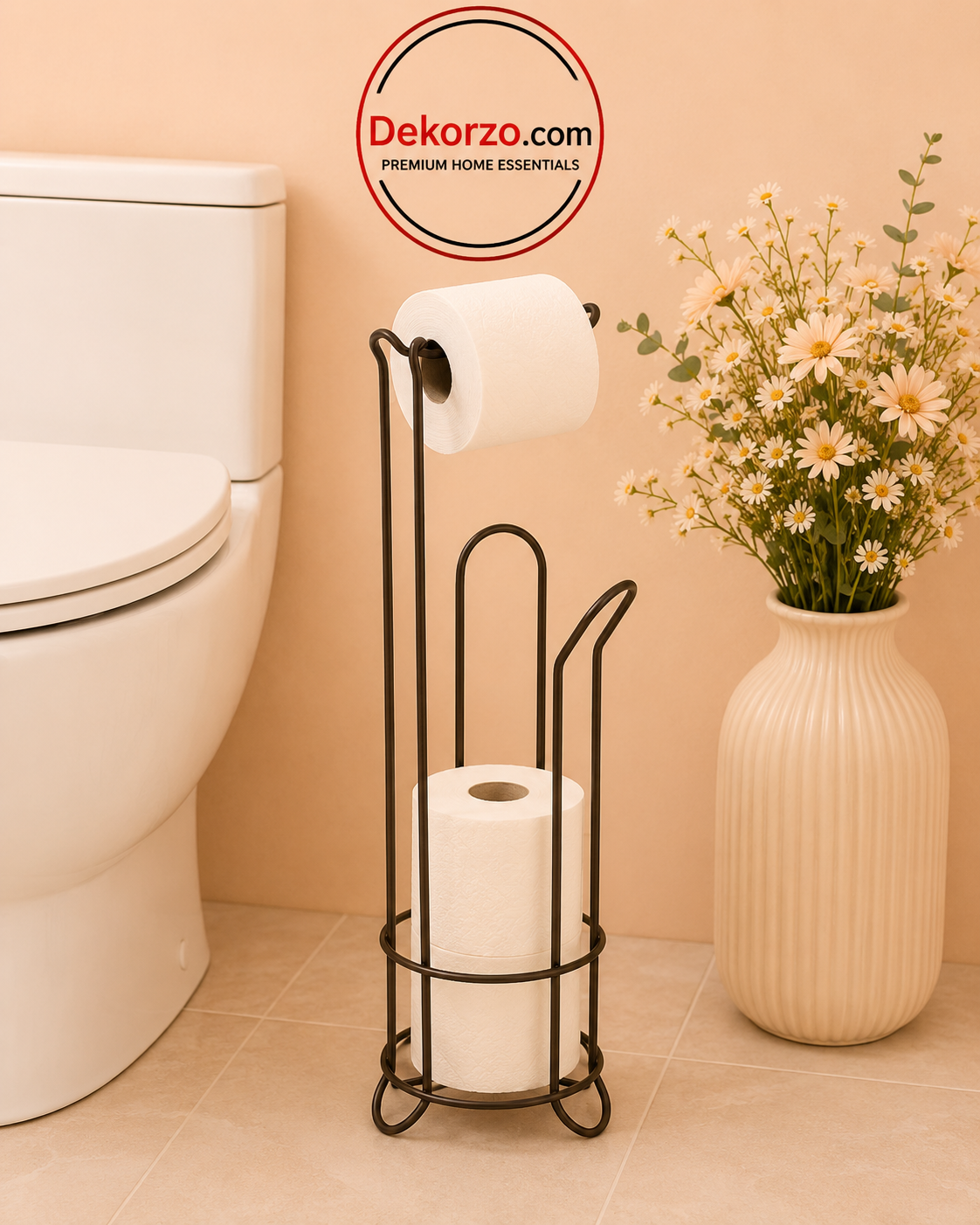 Toilet Paper Stand and Dispenser, Toilet Paper Roll Holder Stand