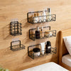 Premium 5-Piece Adhesive Bathroom & Kitchen Organizer Rack Set