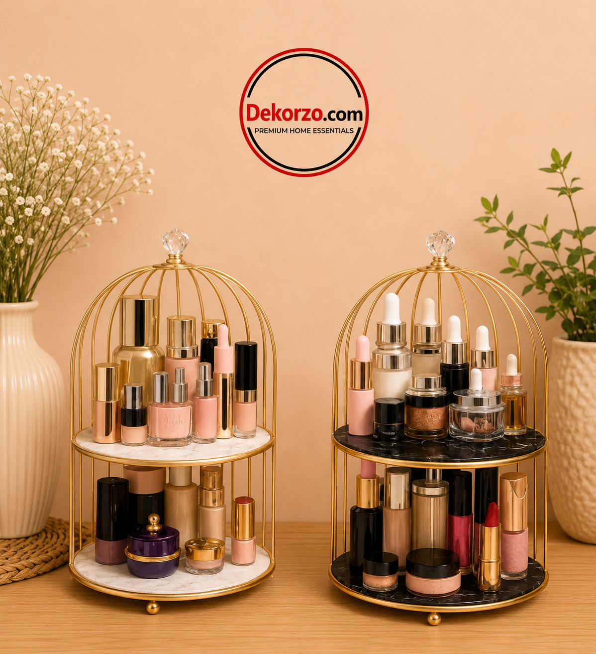 Nordic Style Bird Cage Cosmetic Storage Rack