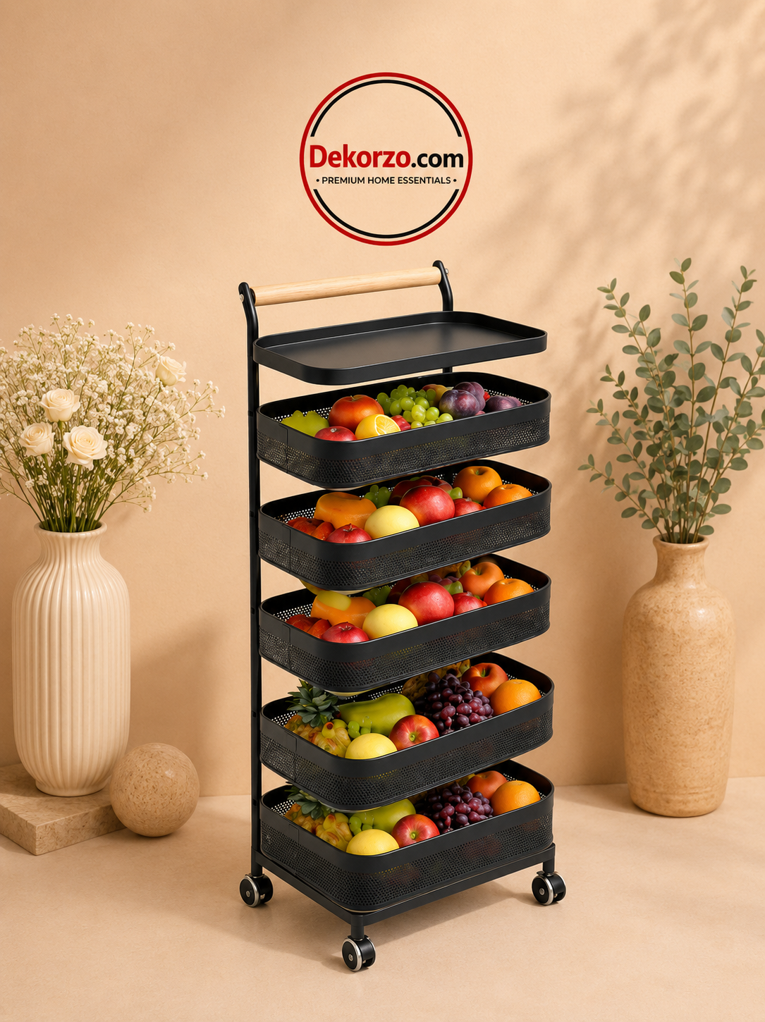 Multi-Layer Kitchen Organizer Cart