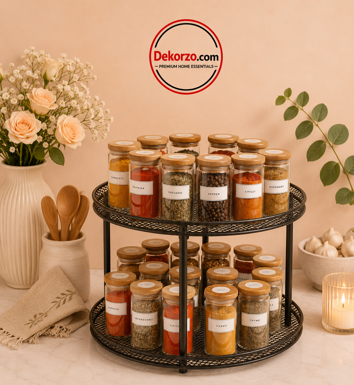 Spice Jar Organizer Rack