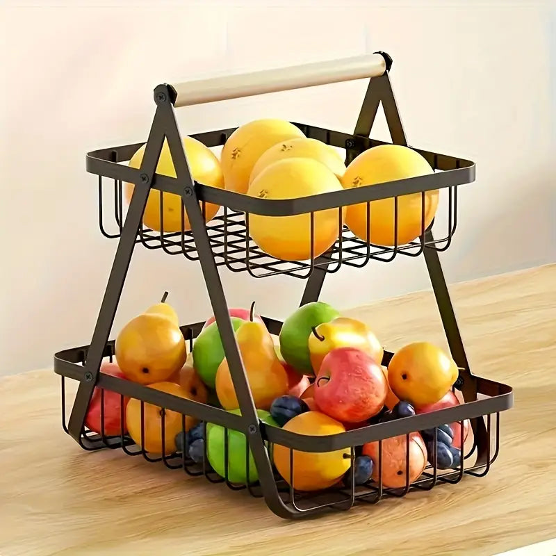 Portable Countertop Organizer for Fruits, Vegetables