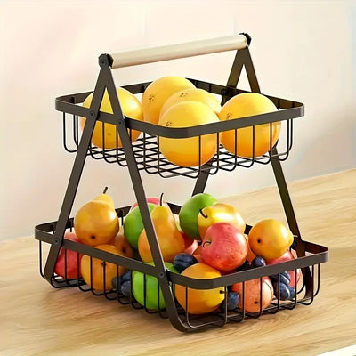Portable Countertop Organizer for Fruits, Vegetables