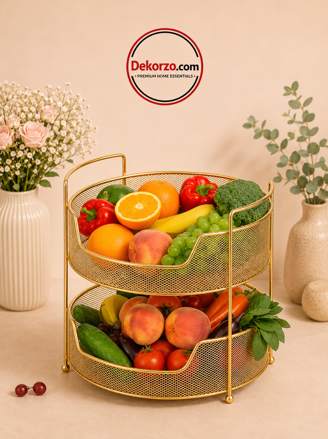 Metal Fruit & Vegetable Storage Basket