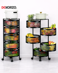Premium Square Metal Trolley By Dekorzo