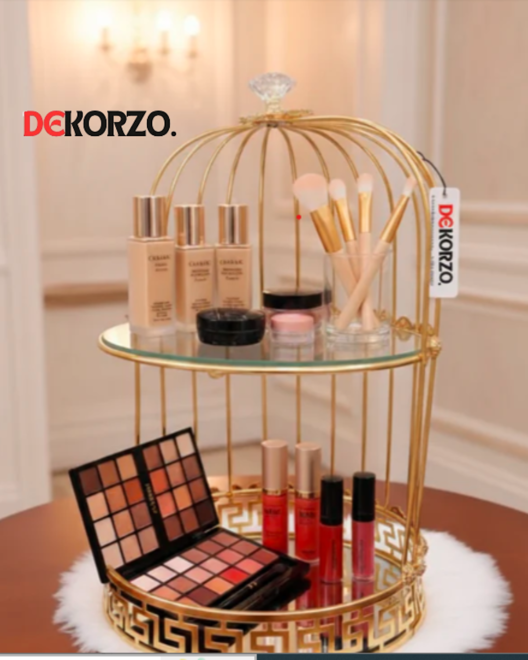Decorative Birdcage Makeup Stand