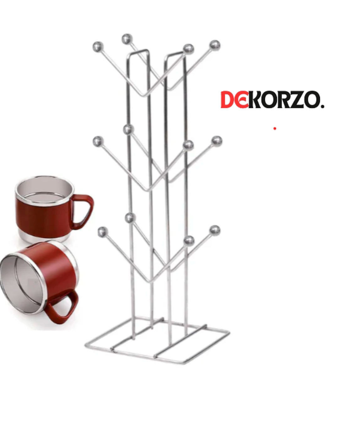 Stainless Steel Kitchens V Shape 12 Cup Stand