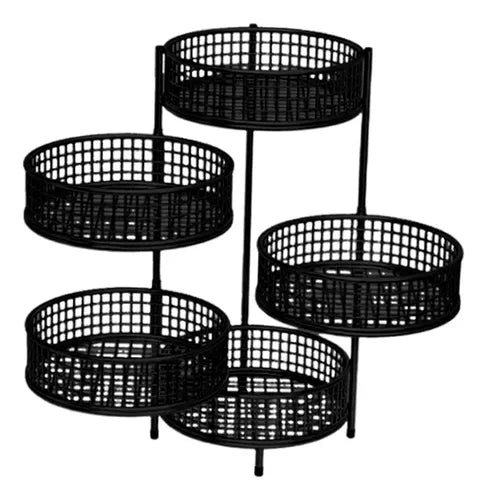 Multi Layers Rotatable Fruit Tray Stand Space Saver