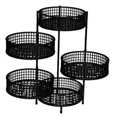 Multi Layers Rotatable Fruit Tray Stand Space Saver