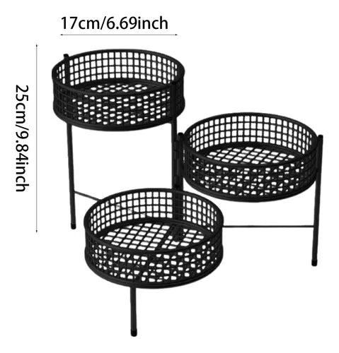 Multi Layers Rotatable Fruit Tray Stand Space Saver