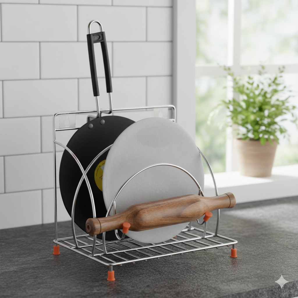 Stainless Steel Chakla Belan Tava Stand