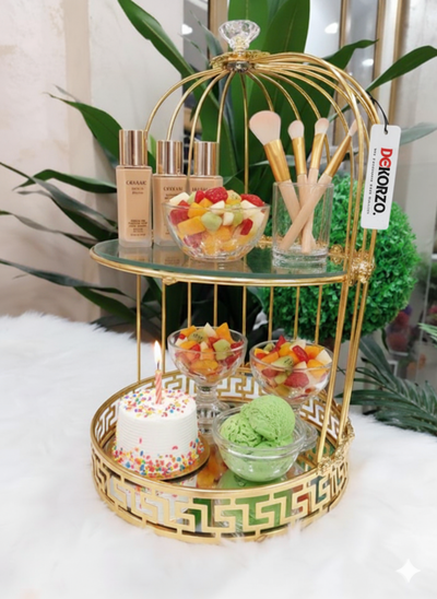 Decorative Birdcage Makeup Stand
